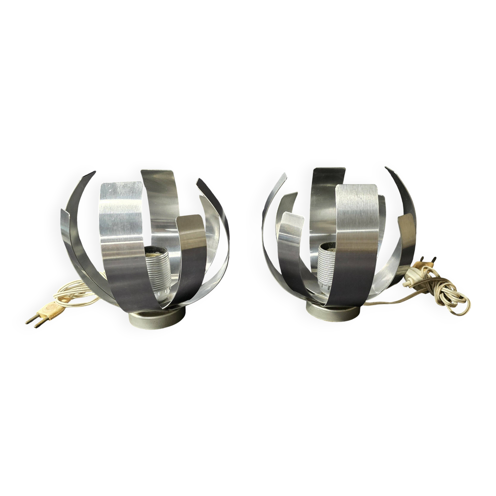 Pair of table lamps or wall lights by Jocelyne Trocmé for Oxar