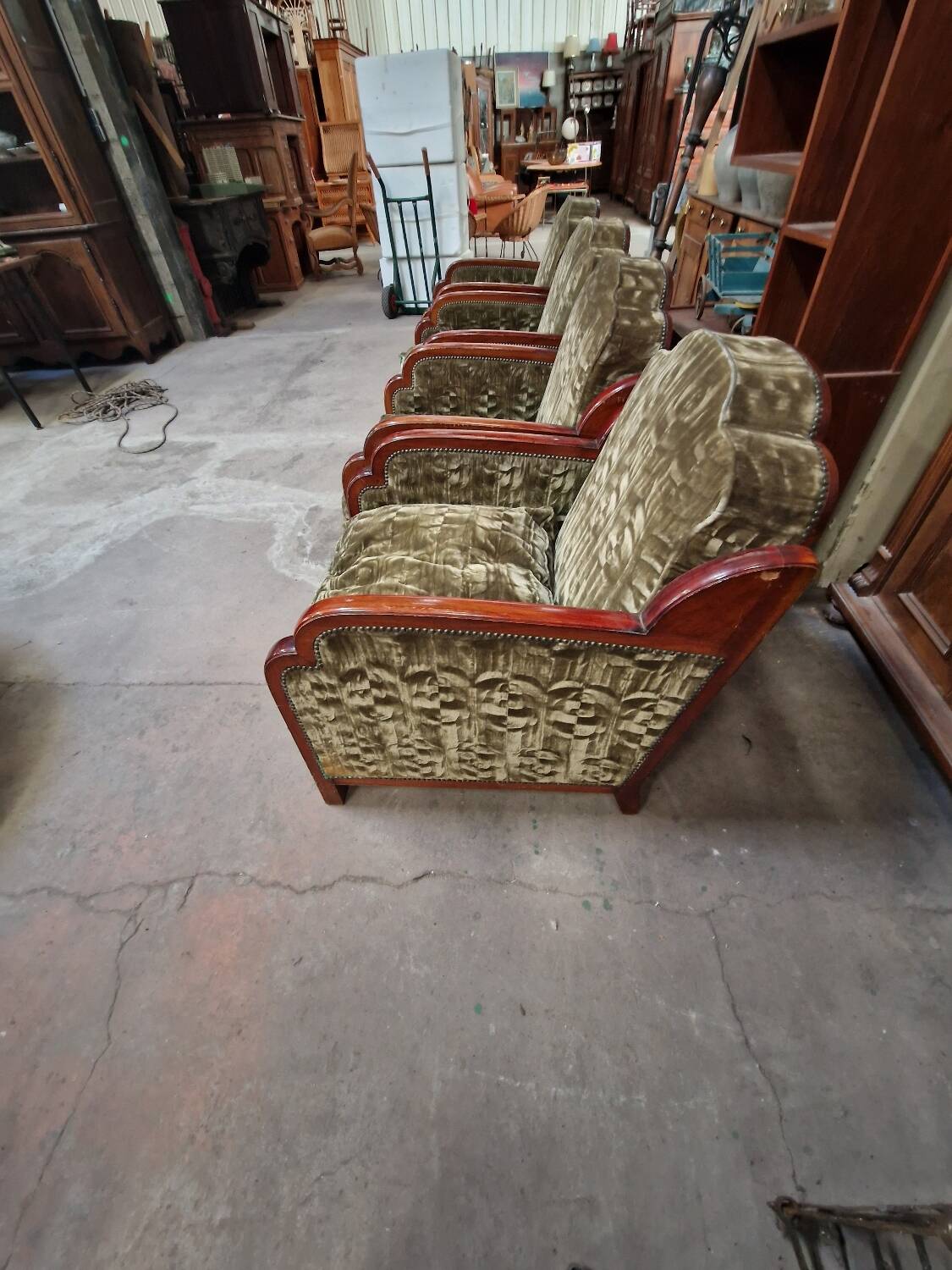 4 Art Deco armchairs