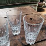 Set of 6 antique faceted glasses – vintage bistro from the 60s/70s