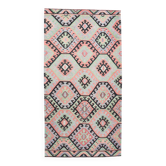 Tapis Kilim Vintage Pastel Fait Main, Motifs Géométriques Turcs, 175x336 Cm