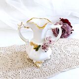 Amphora-shaped earthenware vase with floral slip BASSANO Italy