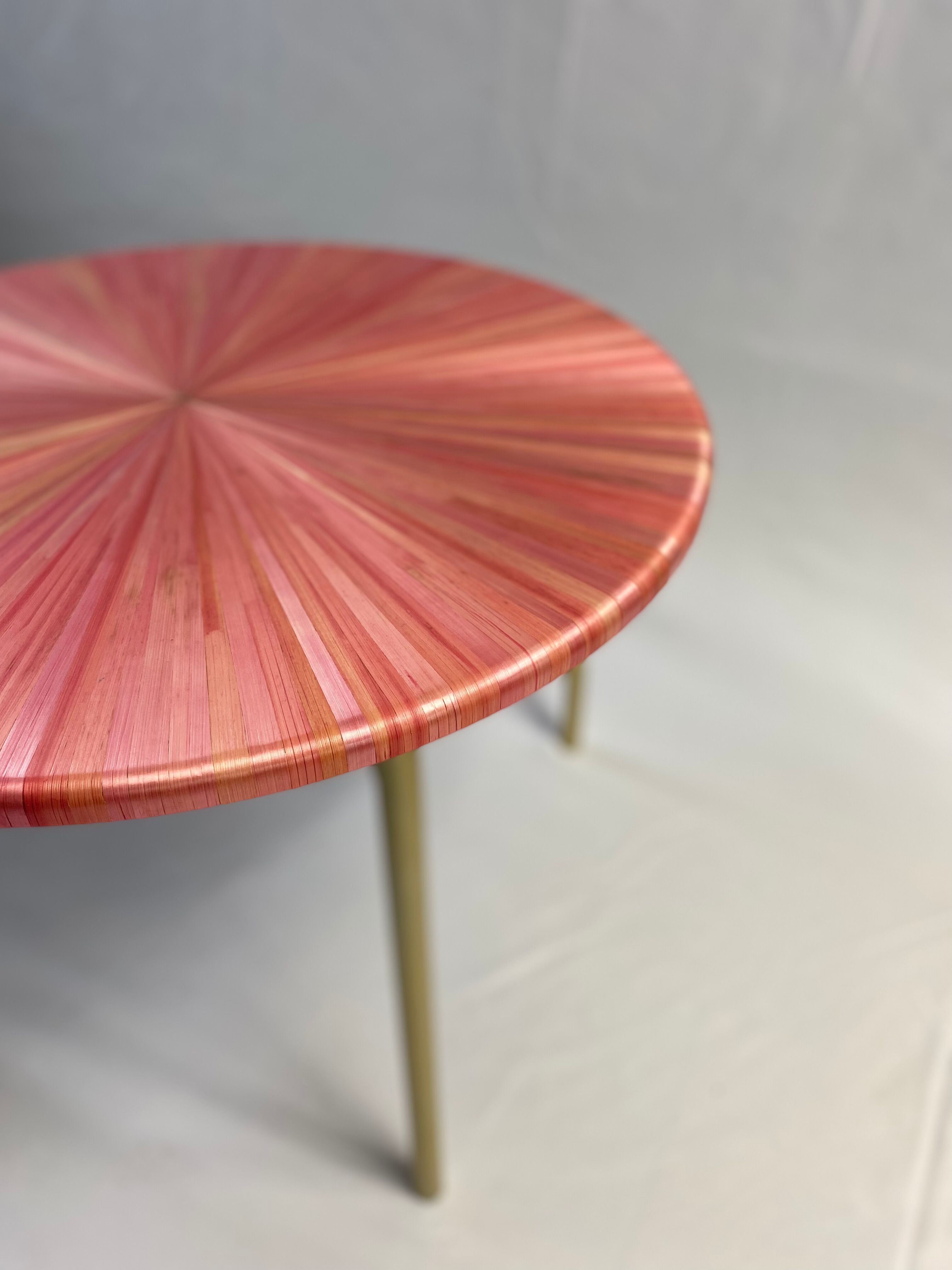 Straw marquetry coffee table