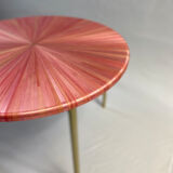 Table basse marqueterie de paille
