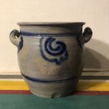 Lot 5 old blue sandstone 3 pots - carafe - vintage decoration tonneau