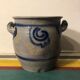 Lot 5 old blue sandstone 3 pots - carafe - vintage decoration tonneau