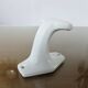 Art Deco white porcelain coat hook 1930s 40s