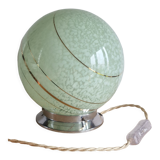Clichy glass table lamp with golden edges