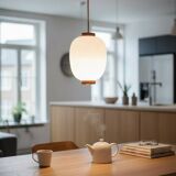 "Teak-Kina" pendant light, Bent Karlby for Lyfa, 1950s