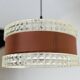 Vintage pendant lamp with brown ring
