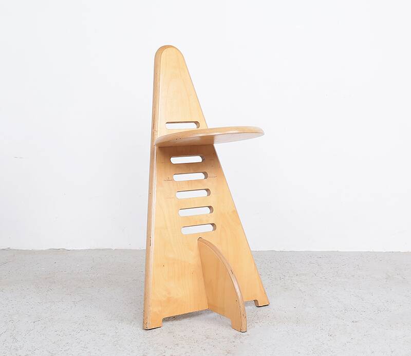 Lundi-sit adjustable wooden chairs, Lundia 1980s