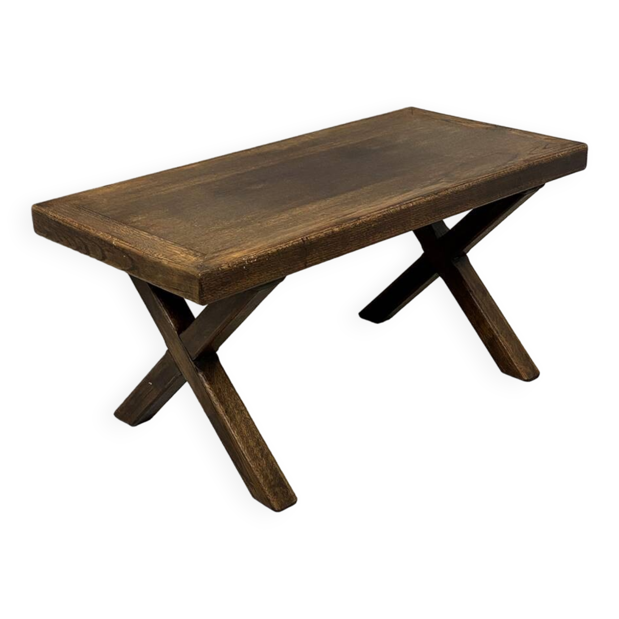 70's Brutalist Coffee Table Solid Oak