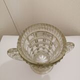 Press glass vase with transparent ears