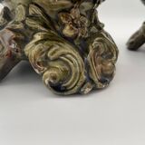 Paire de vase en barbotine ancien
