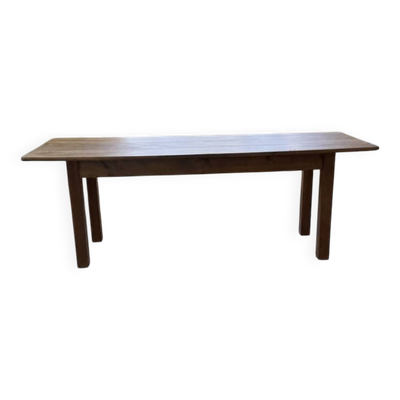 Table de ferme en noyer 2m10 années 50