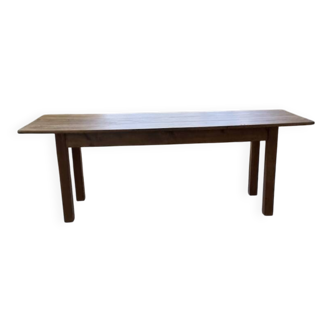Table de ferme en noyer 2m10 années 50