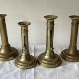 Lot de 4 bougeoirs anciens
