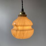 Pair of antique vintage marble pendant lights