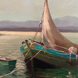 Seascape oil painting / Return from fishing