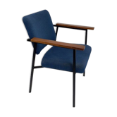 Fauteuil Avanti en métal tissu et teck