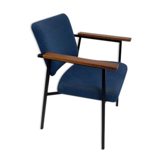 Avanti armchair in metal fabric and teak