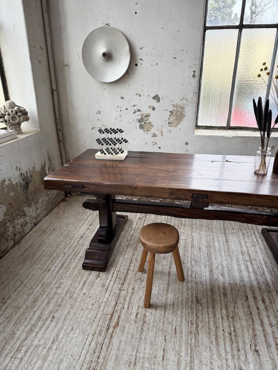 Table de monastère XXL en chêne, 19ème s.