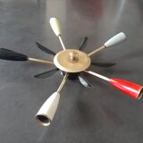 Vintage ceiling lamp 5 branches 50-60 years