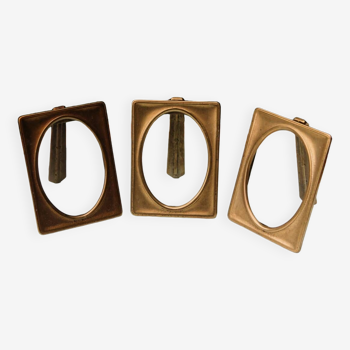Set of 3 bronze frames