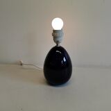 Small Table lamp in dark blue ceramic, made by Søholm ceramics Denmark.