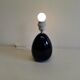 Small Table lamp in dark blue ceramic, made by Søholm ceramics Denmark.