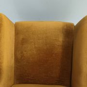 Dark Goldenrod Wingback Armchair model 437 by Gio Ponti for Cassina
