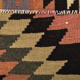 Orange Black Turkish Kilim Rug 170x259Cm SK 35353