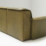 DS-12 modular vintage set in green leather by Team de Sede for De Sede Swiss