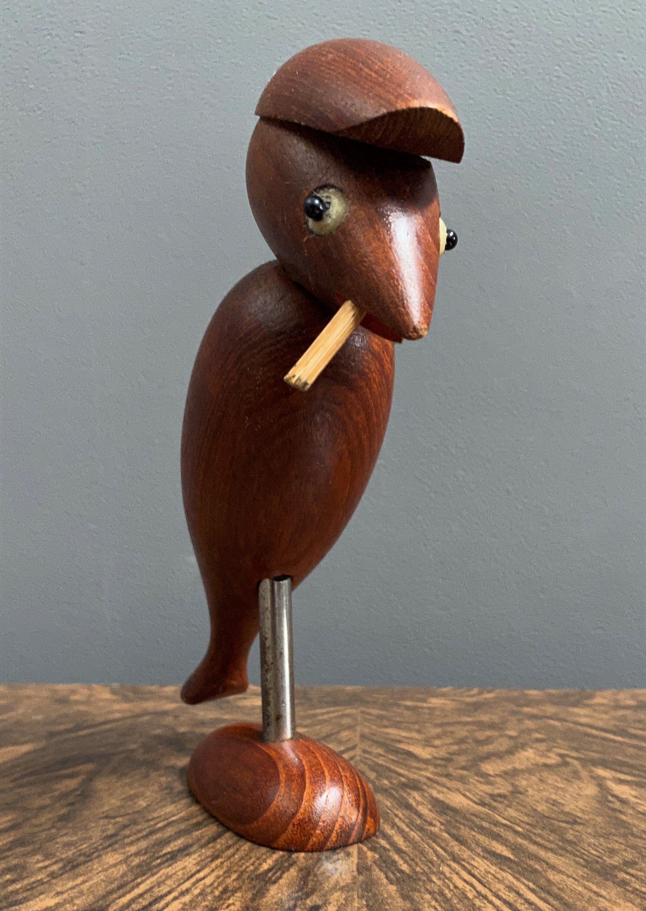 Teak bird bottle opener 1960s