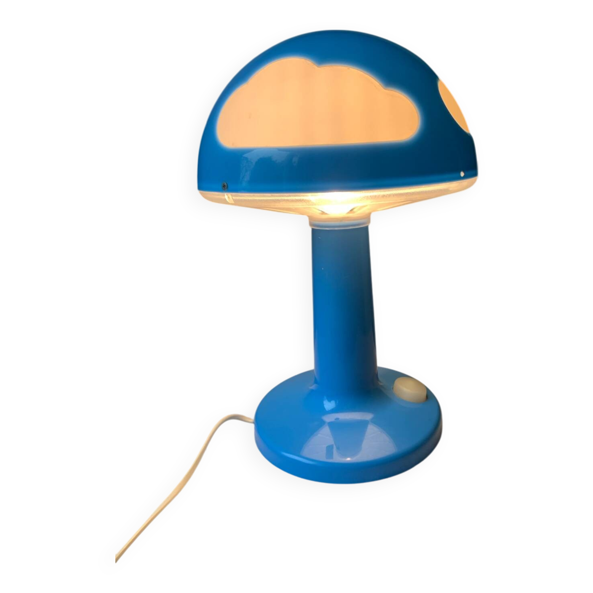 IKEA vintage blue clouds table lamp