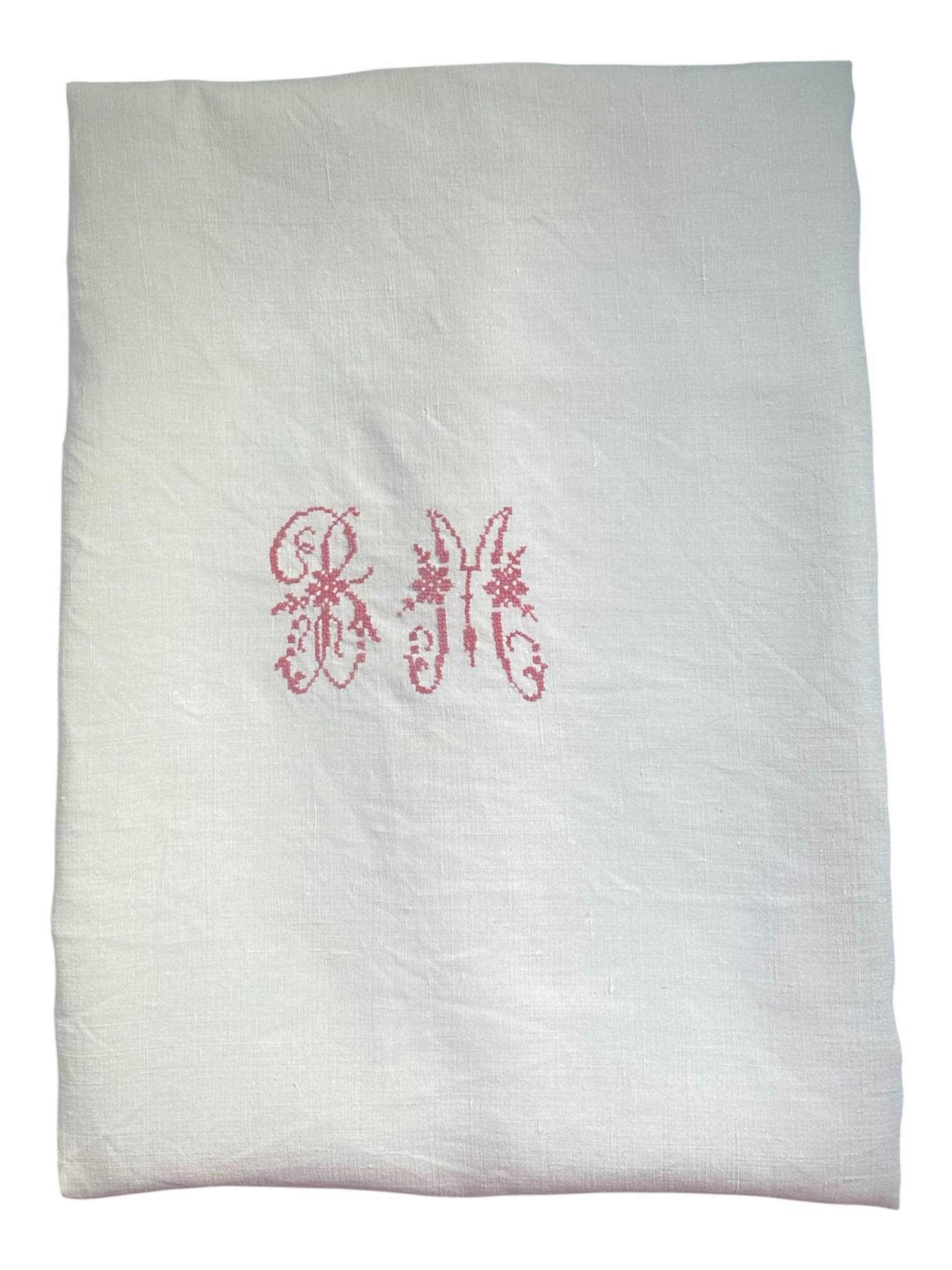 Winemaker's tablecloth, monogram BM