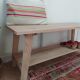 Banc chene massif aux pieds compas