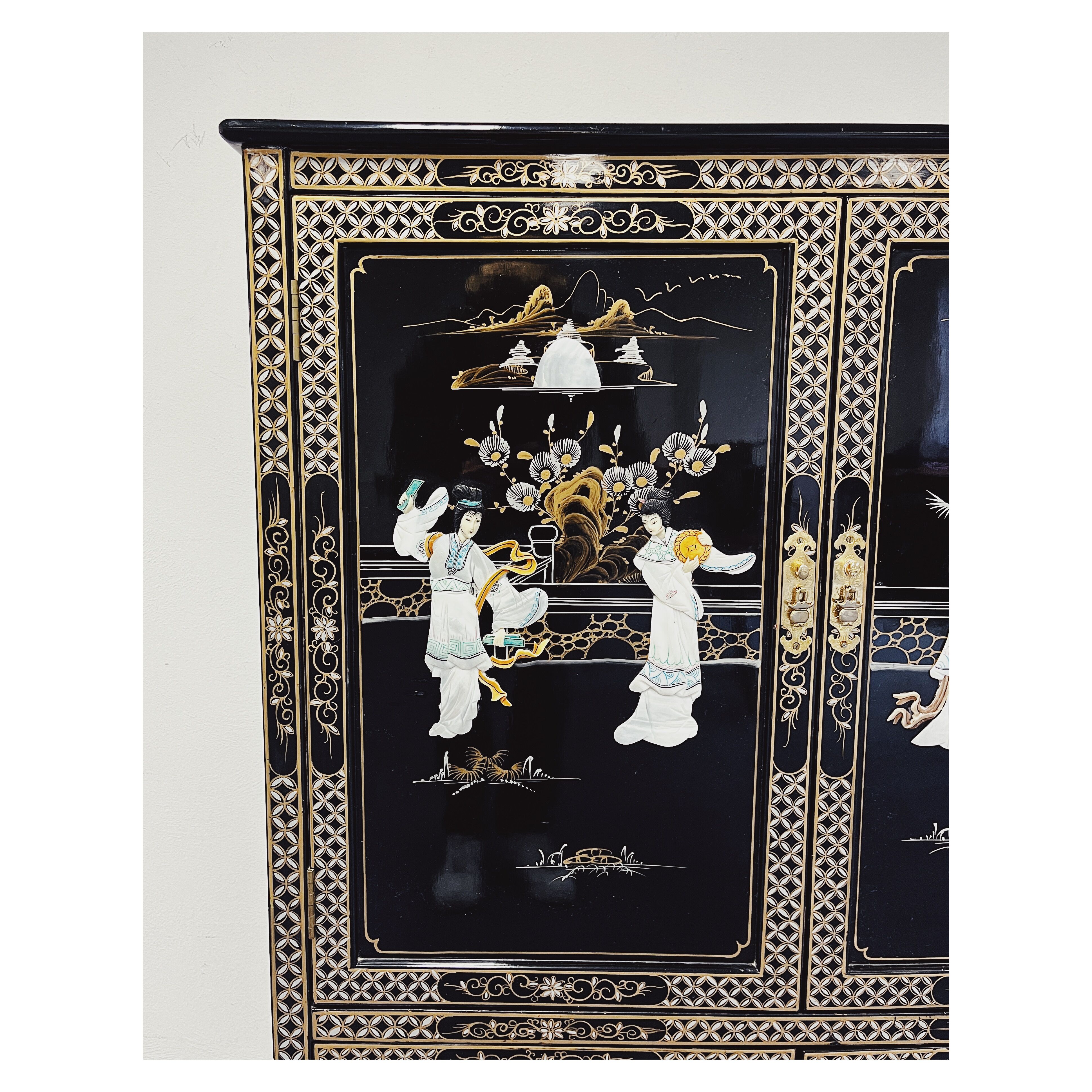 Chinese closet with stone