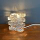 Glass table lamp by Peill & Putzler 1960s Ice cube series