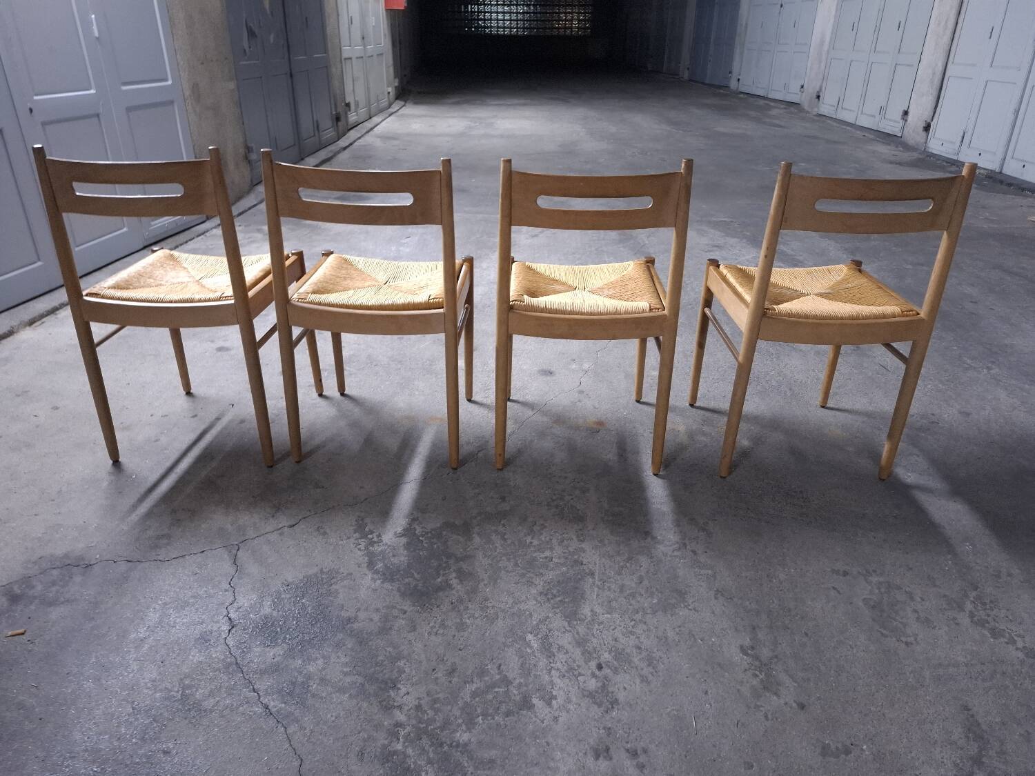 Set of 4 Dal Vera design chairs, Italy, 60s, 70s