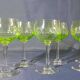 6 uranium glasses, Belgian art deco 1930