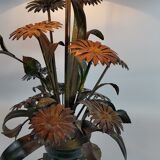 Lamp deco marguerittes metal Vintage 70s