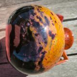 Glass paste vase with gold inclusion Daum 1930