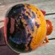 Glass paste vase with gold inclusion Daum 1930