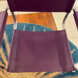 Purple cantilever armchair