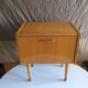 French vintage bedside in varnished blond wood 60