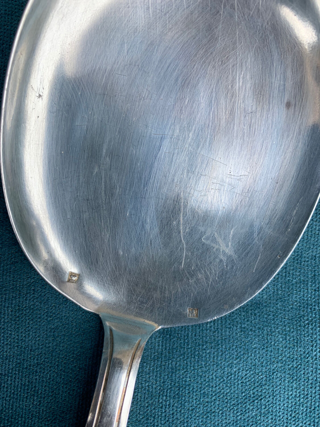 Poincon silver metal pie and cake shovel