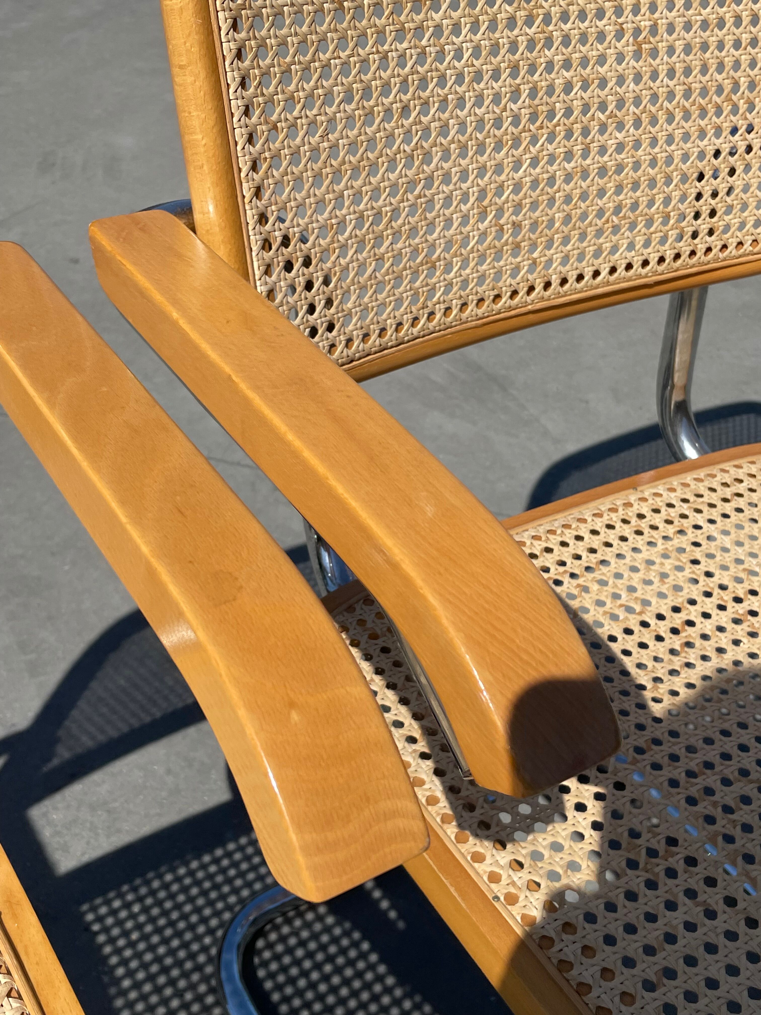 Ensemble de 4 chaises Cesca modèle B64 Cesca Marcel breuer