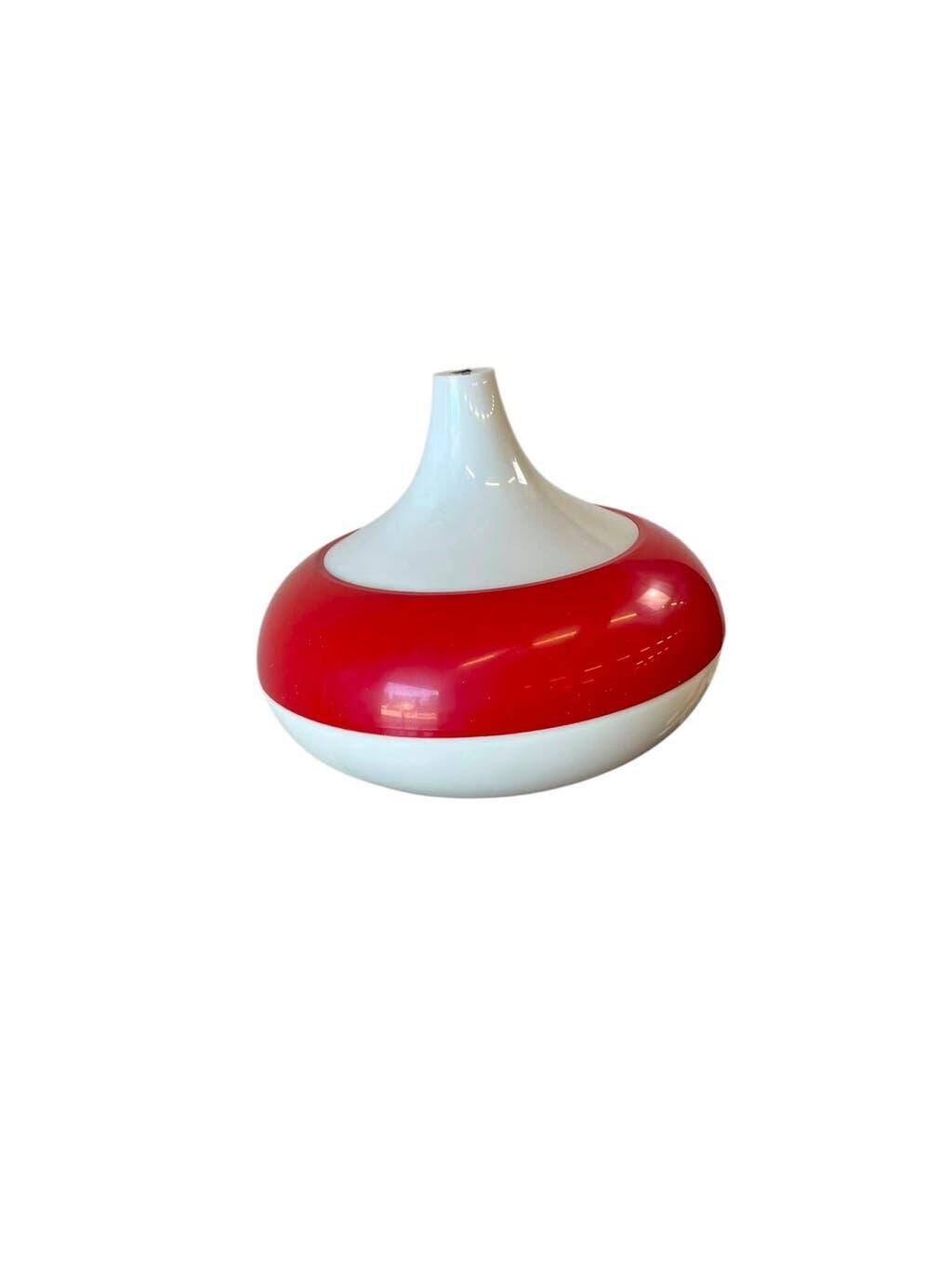 Vintage glass pendant/light, futuristic style, UFO-shaped.