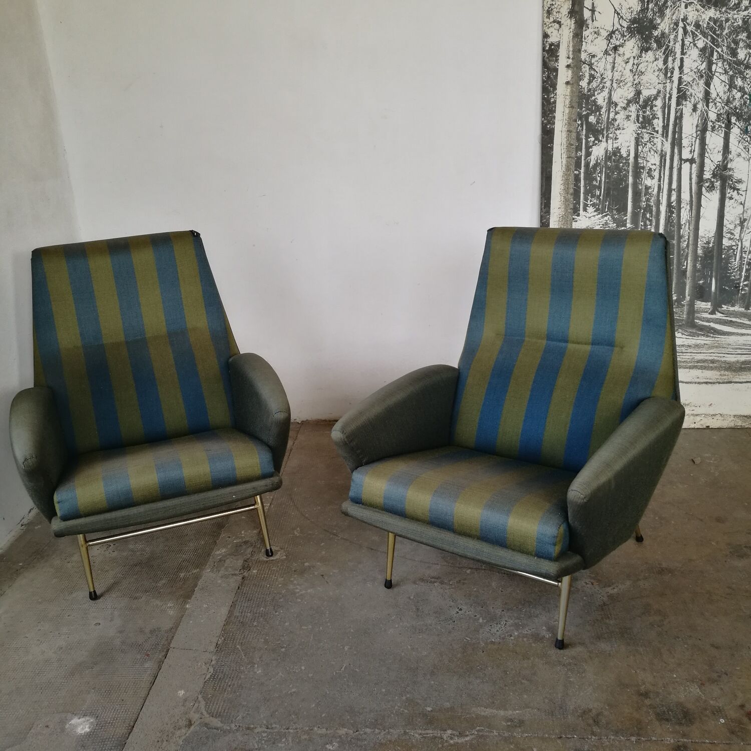 Paire de fauteuils vintage années 50, Guy Besnard,