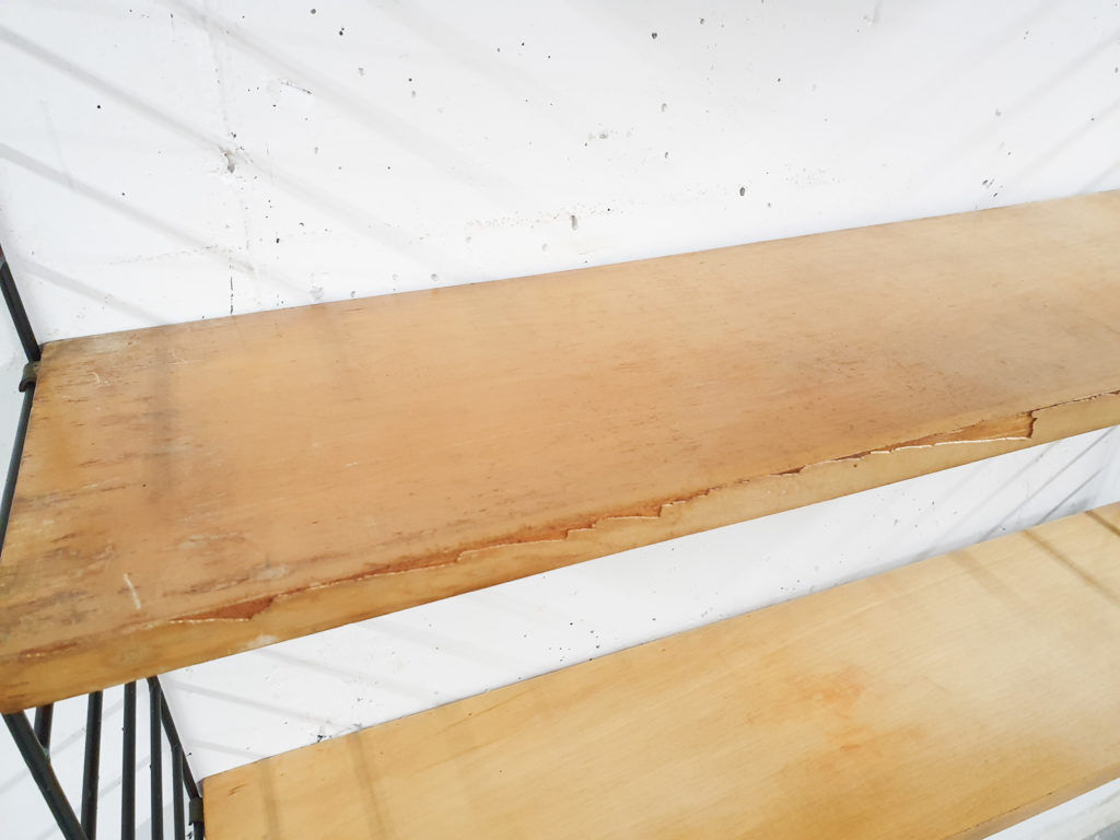 Vintage pinewood book shelves